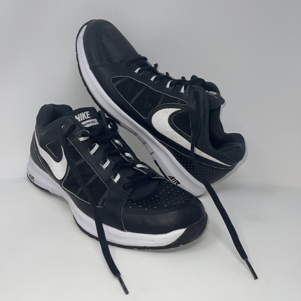 Black Nike Air Vapor Ace Men Size 13 724868-010 Tennis Shoe